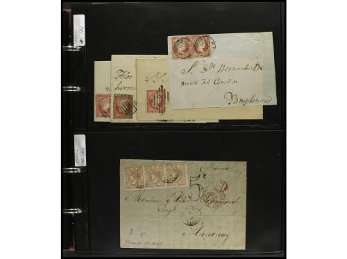 ESPAÑA. ESTAFETAS-NAVARRA. 1850-1880. Conjunto de aprox. 200
