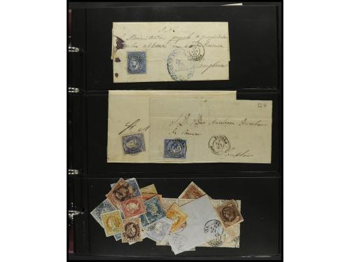 ESPAÑA. ESTAFETAS-NAVARRA. 1850-1880. Conjunto de aprox. 200