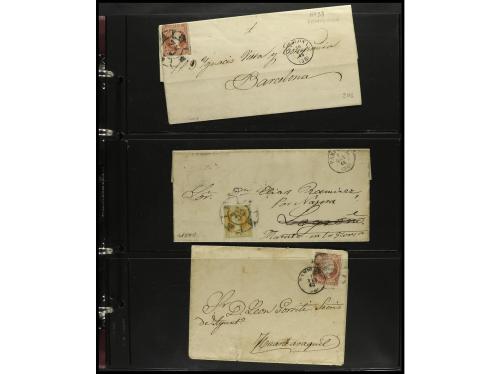 ESPAÑA. ESTAFETAS-NAVARRA. 1850-1880. Conjunto de aprox. 200