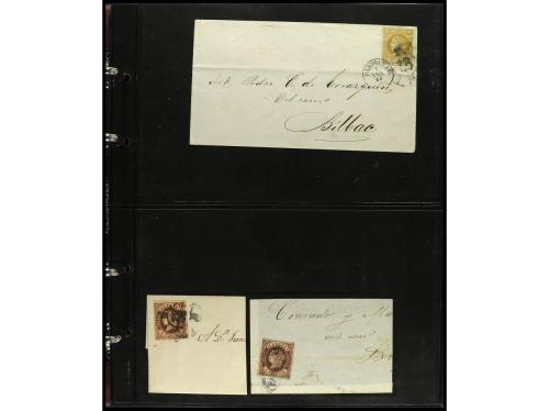 ESPAÑA. ESTAFETAS-NAVARRA. 1850-1880. Conjunto de aprox. 200