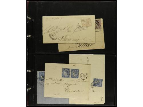 ESPAÑA. ESTAFETAS-NAVARRA. 1850-1880. Conjunto de aprox. 200