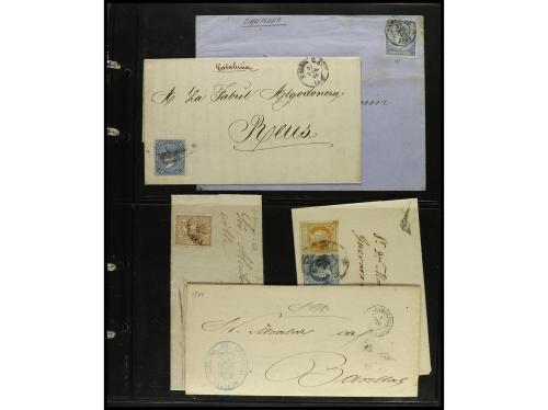 ESPAÑA. ESTAFETAS-NAVARRA. 1850-1880. Conjunto de aprox. 200