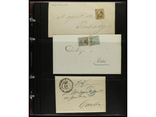 ESPAÑA. ESTAFETAS-NAVARRA. 1850-1880. Conjunto de aprox. 200