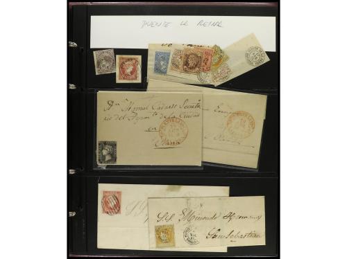 ESPAÑA. ESTAFETAS-NAVARRA. 1850-1880. Conjunto de aprox. 200