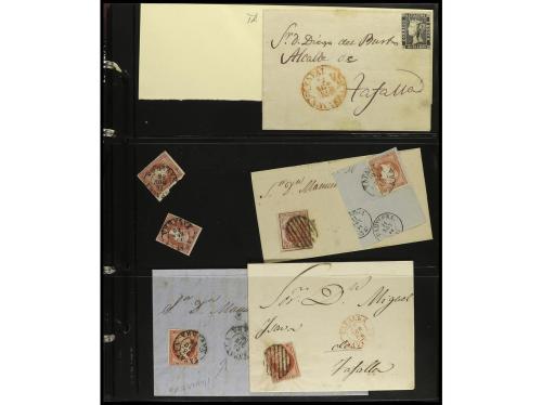 ESPAÑA. ESTAFETAS-NAVARRA. 1850-1880. Conjunto de aprox. 200