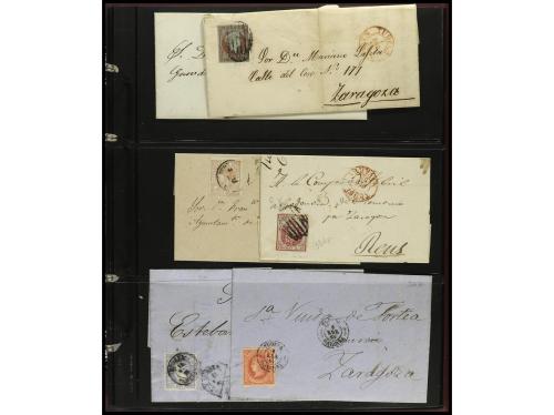 ESPAÑA. ESTAFETAS-NAVARRA. 1850-1880. Conjunto de aprox. 200