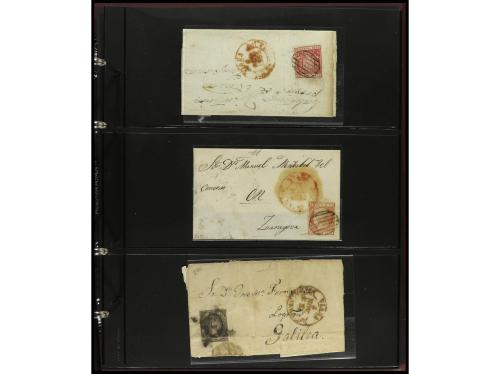 ESPAÑA. ESTAFETAS-NAVARRA. 1850-1880. Conjunto de aprox. 200