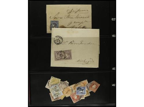 ESPAÑA. ESTAFETAS-NAVARRA. 1850-1880. Conjunto de aprox. 200