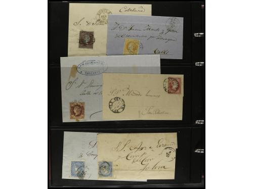 ESPAÑA. ESTAFETAS-NAVARRA. 1850-1880. Conjunto de aprox. 200