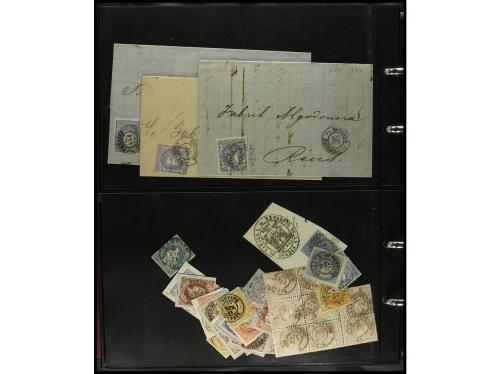 ESPAÑA. ESTAFETAS-NAVARRA. 1850-1880. Conjunto de aprox. 200