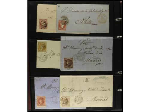 ESPAÑA. ESTAFETAS-NAVARRA. 1850-1880. Conjunto de aprox. 200
