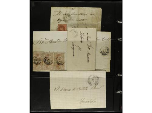 ESPAÑA. ESTAFETAS-NAVARRA. 1850-1880. Conjunto de aprox. 200