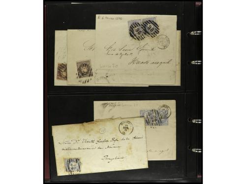 ESPAÑA. ESTAFETAS-NAVARRA. 1850-1880. Conjunto de aprox. 200