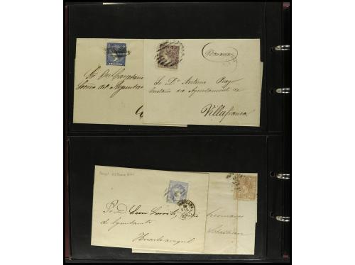 ESPAÑA. ESTAFETAS-NAVARRA. 1850-1880. Conjunto de aprox. 200