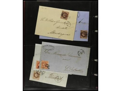ESPAÑA. ESTAFETAS-NAVARRA. 1850-1880. Conjunto de aprox. 200