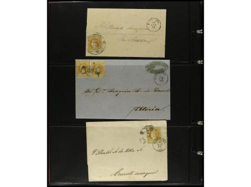 ESPAÑA. ESTAFETAS-NAVARRA. 1850-1880. Conjunto de aprox. 200