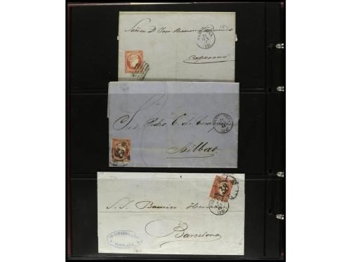 ESPAÑA. ESTAFETAS-NAVARRA. 1850-1880. Conjunto de aprox. 200