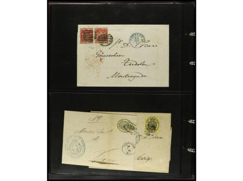 ESPAÑA. ESTAFETAS-NAVARRA. 1850-1880. Conjunto de aprox. 200