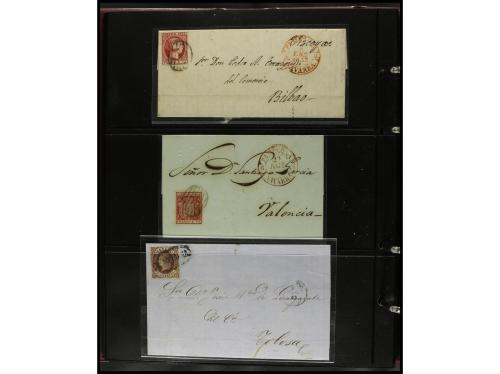 ESPAÑA. ESTAFETAS-NAVARRA. 1850-1880. Conjunto de aprox. 200