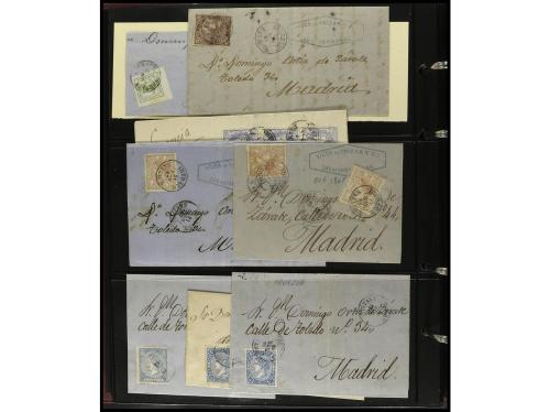 ESPAÑA. ESTAFETAS-NAVARRA. 1850-1880. Conjunto de aprox. 200