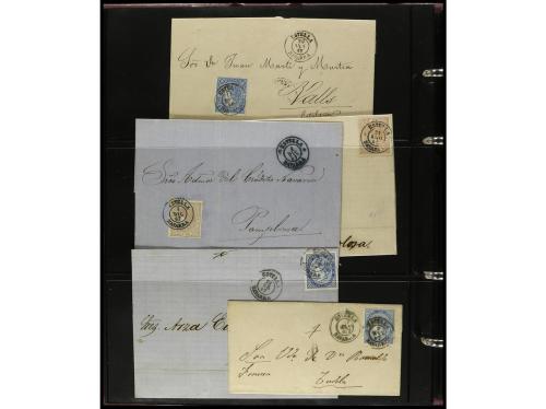 ESPAÑA. ESTAFETAS-NAVARRA. 1850-1880. Conjunto de aprox. 200