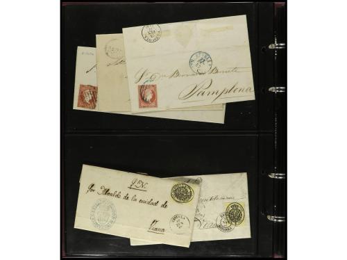 ESPAÑA. ESTAFETAS-NAVARRA. 1850-1880. Conjunto de aprox. 200