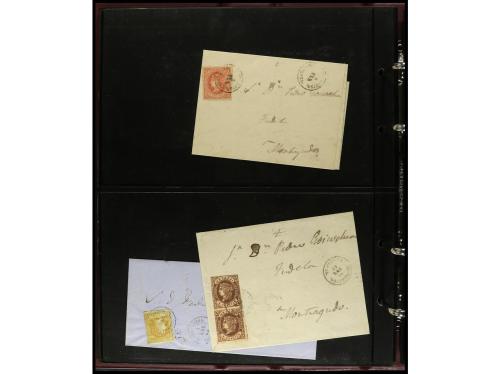 ESPAÑA. ESTAFETAS-NAVARRA. 1850-1880. Conjunto de aprox. 200