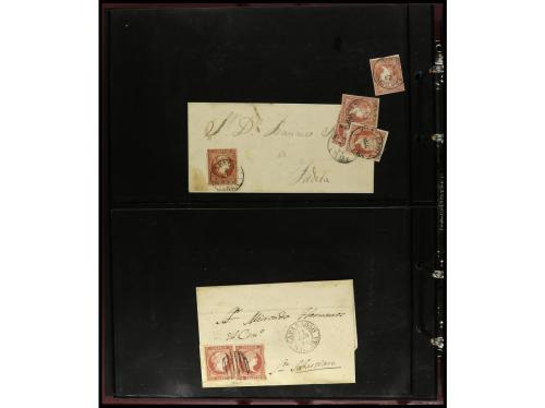 ESPAÑA. ESTAFETAS-NAVARRA. 1850-1880. Conjunto de aprox. 200
