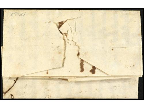 ✉ ESPAÑA: PREFILATELIA. 1732 (8 octubre). Sobrescrito a CORE