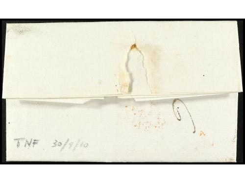 ✉ ESPAÑA: PREFILATELIA. 1827 (27 septiembre). Sobrescrito a 