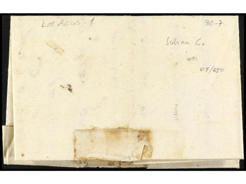 ✉ ESPAÑA: PREFILATELIA. 1774 (7 enero). Sobrescrito a CORELL