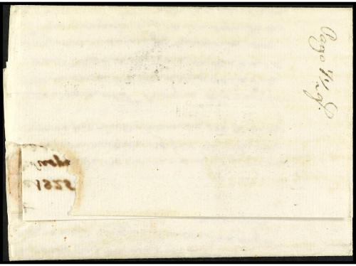 ✉ ESPAÑA: PREFILATELIA. 1825 (7 enero). Sobrescrito a PAMPLO