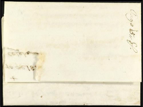 ✉ ESPAÑA: PREFILATELIA. 1825. Sobrescrito de LOS ARCOS a PAM