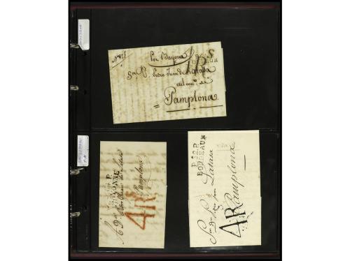 ✉ ESPAÑA: PREFILATELIA. NAVARRA. Conjunto de aprox. 200 sobr