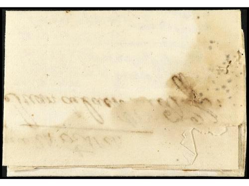 ✉ ESPAÑA: PREFILATELIA. 1727 (24 marzo). Sobrescrito a PAMPL