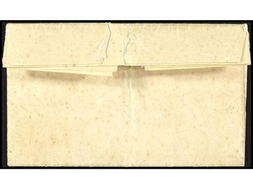 ✉ ESPAÑA. Ed. 1A. 1850 (26 abril). Sobrescrito fechado en LU