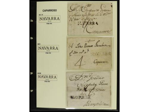 ✉ ESPAÑA: PREFILATELIA. NAVARRA. Importante resto de colecci