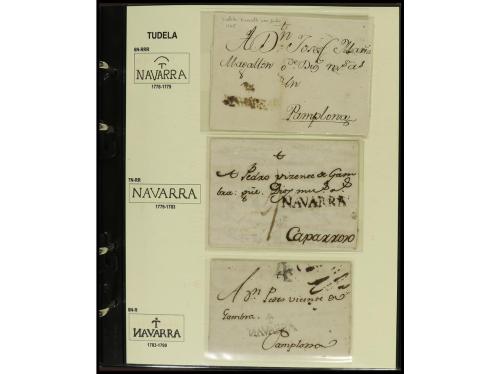 ✉ ESPAÑA: PREFILATELIA. NAVARRA. Importante resto de colecci
