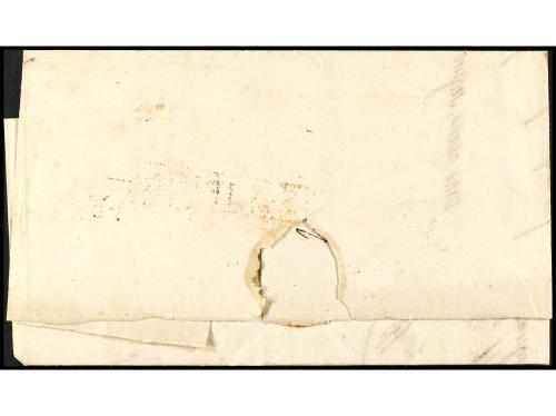 ✉ ESPAÑA: PREFILATELIA. 1829 (10 octubre). Sobrescrito de MA