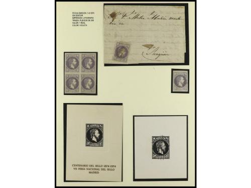 ESPAÑA. CARLISTAS. Pequeña colección en hojas de exposición.