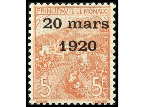 * MONACO. Yv. 34/43. SERIE COMPLETA. 10 valores. 1 f. leveme