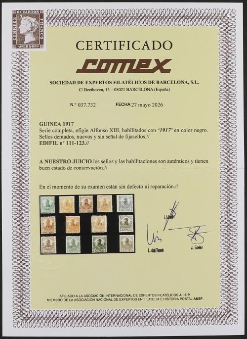 ** COLONIAS ESPAÑOLAS: GUINEA. Ed. 111/23. SERIE COMPLETA. 1