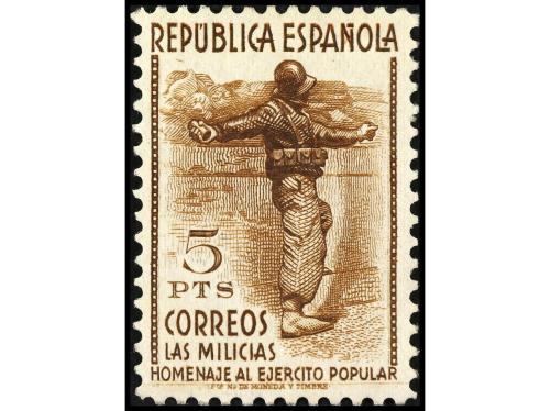 ** ESPAÑA. Ed. 792/800. SERIE COMPLETA, 9 valores. 5 y 10 pt