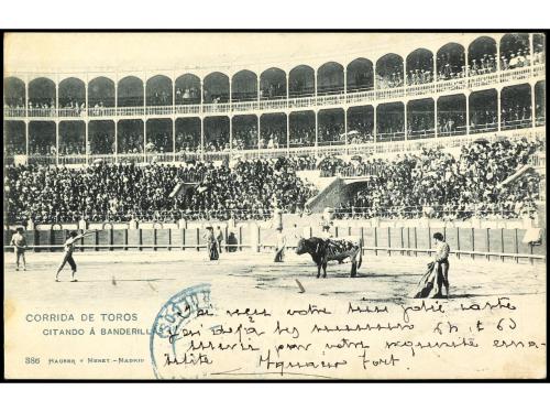 ✉ ESPAÑA. Ed. 218. 1900. Tarjeta Postal circulada de CÁDIZ a