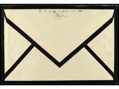 ✉ ESPAÑA. 1941. MAHÓN a BARCELONA, con 5 sellos de la serie 