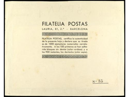 º ✉ ESPAÑA. Ed. 18. BENEFICENCIA. 5 pts. verde sobre hoja co