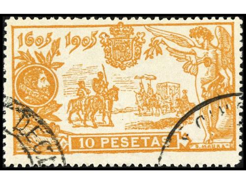 º ESPAÑA. Ed. 266nn. 10 pts. naranja. DOBLE NUMERACIÓN AL DO