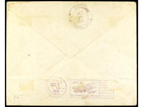 ✉ HONDURAS. 1928. CORREO AÉREO. PRIMER VUELO/TEGUCIGALPA-TEL