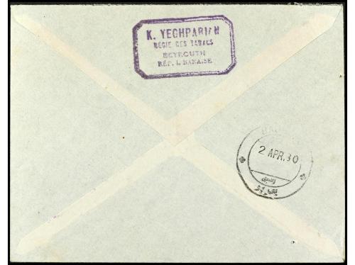 ✉ SIRIA. 1930. CORREO AÉREO. PREMIER VOL/AEROPOSTAL/DAMAS-BA