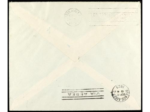 ✉ ARGENTINA. 1929. CORREO AÉREO. PRIMER ENSAYO DE TRANSPORTE